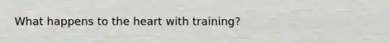 What happens to the heart with training?