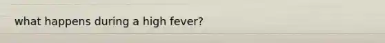 what happens during a high fever?