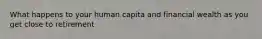 What happens to your human capita and financial wealth as you get close to retirement
