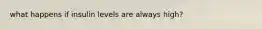 what happens if insulin levels are always high?