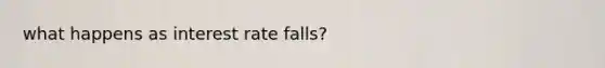 what happens as interest rate falls?