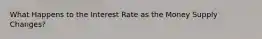 What Happens to the Interest Rate as the Money Supply Changes?