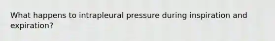 What happens to intrapleural pressure during inspiration and expiration?