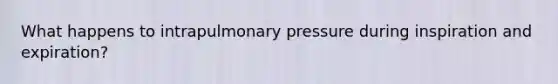 What happens to intrapulmonary pressure during inspiration and expiration?