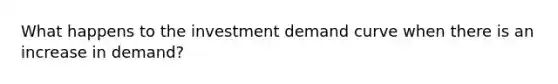 What happens to the investment demand curve when there is an increase in demand?