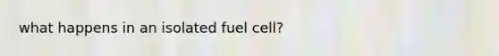 what happens in an isolated fuel cell?