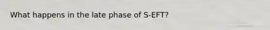 What happens in the late phase of S-EFT?