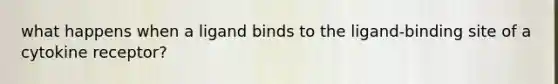 what happens when a ligand binds to the ligand-binding site of a cytokine receptor?