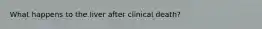 What happens to the liver after clinical death?