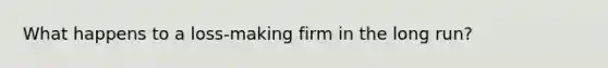 What happens to a loss-making firm in the long run?