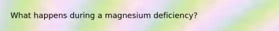 What happens during a magnesium deficiency?