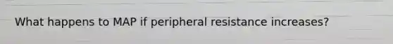 What happens to MAP if peripheral resistance increases?