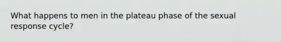 What happens to men in the plateau phase of the sexual response cycle?