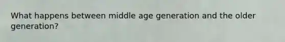 What happens between middle age generation and the older generation?