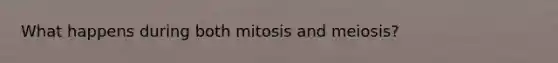 What happens during both mitosis and meiosis?