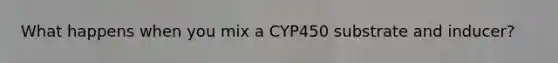 What happens when you mix a CYP450 substrate and inducer?