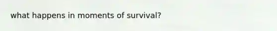 what happens in moments of survival?