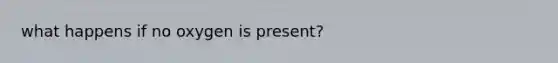 what happens if no oxygen is present?