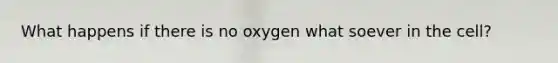 What happens if there is no oxygen what soever in the cell?