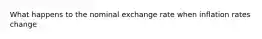 What happens to the nominal exchange rate when inflation rates change