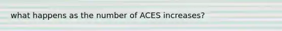 what happens as the number of ACES increases?