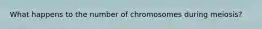 What happens to the number of chromosomes during meiosis?