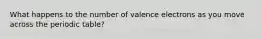 What happens to the number of valence electrons as you move across the periodic table?