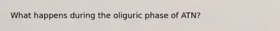 What happens during the oliguric phase of ATN?