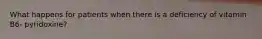 What happens for patients when there is a deficiency of vitamin B6- pyridoxine?