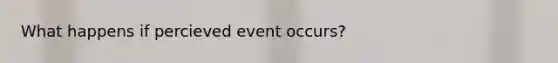 What happens if percieved event occurs?