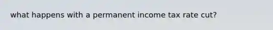 what happens with a permanent income tax rate cut?