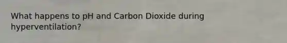 What happens to pH and Carbon Dioxide during hyperventilation?