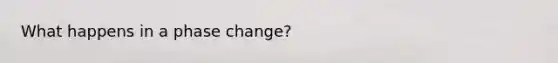 What happens in a phase change?