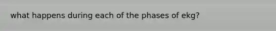 what happens during each of the phases of ekg?