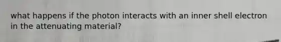 what happens if the photon interacts with an inner shell electron in the attenuating material?