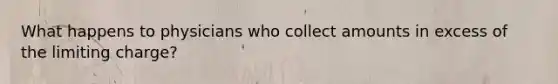 What happens to physicians who collect amounts in excess of the limiting charge?