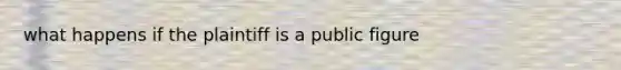 what happens if the plaintiff is a public figure