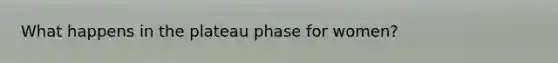 What happens in the plateau phase for women?