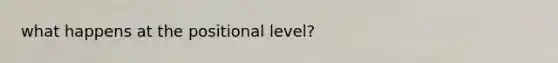 what happens at the positional level?