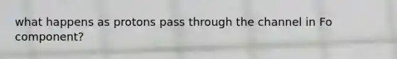 what happens as protons pass through the channel in Fo component?