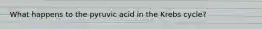 What happens to the pyruvic acid in the Krebs cycle?