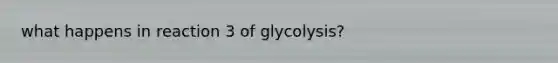 what happens in reaction 3 of glycolysis?