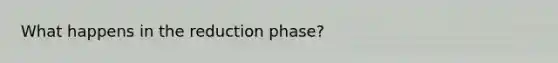 What happens in the reduction phase?