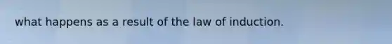 what happens as a result of the law of induction.