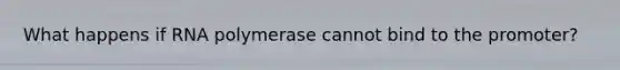 What happens if RNA polymerase cannot bind to the promoter?