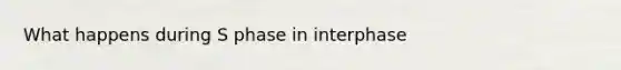 What happens during S phase in interphase