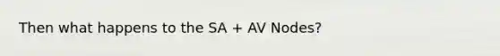 Then what happens to the SA + AV Nodes?