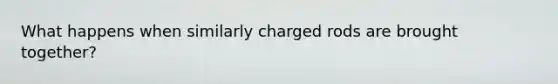 What happens when similarly charged rods are brought together?