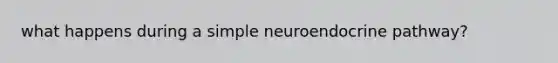 what happens during a simple neuroendocrine pathway?