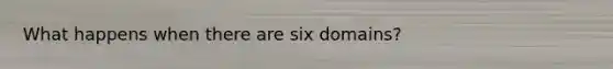 What happens when there are six domains?